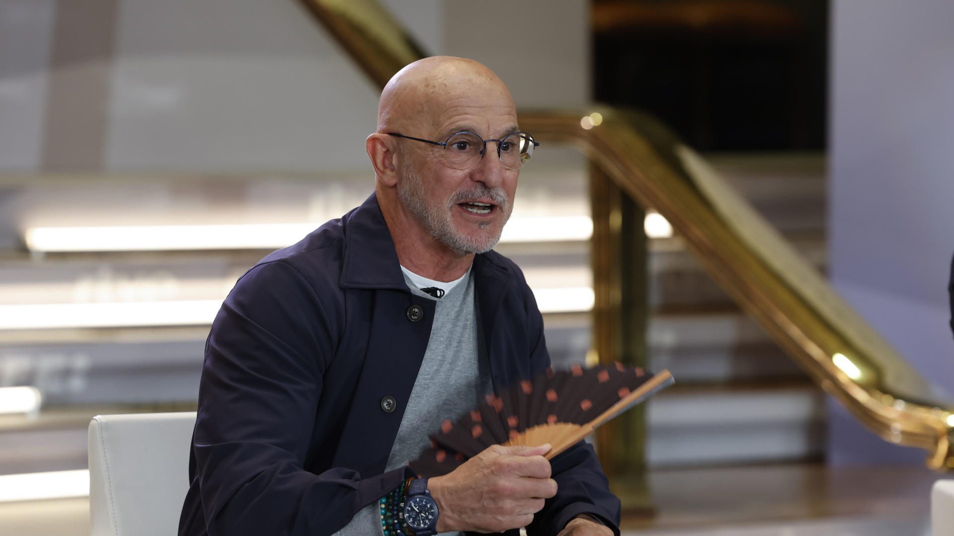 Luis de la Fuente, coach of the Spanish national football team, at an event.