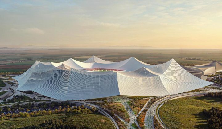 Marruecos impulsa la construcción del colosal Estadio Hassan II con la mira en la final del Mundial 2030