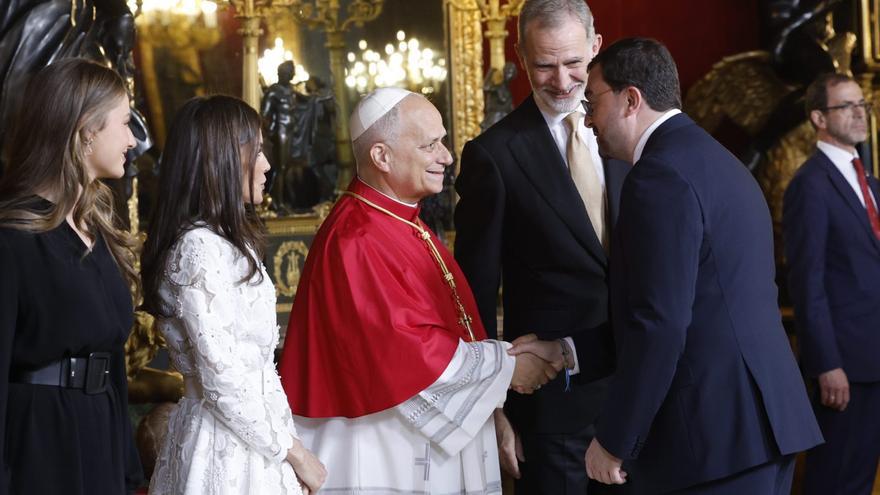 Adrián Barbón meets Pope Leo XIV in Madrid