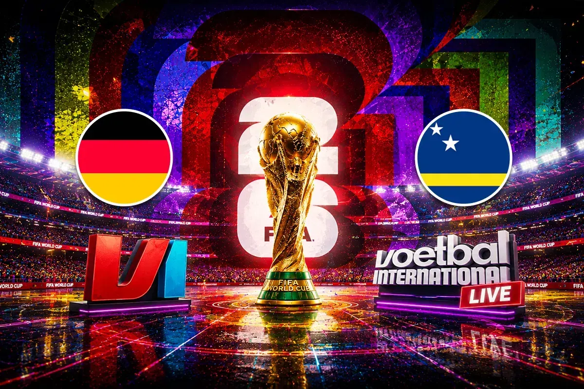 Jugadores de la selección de Alemania y Curazao en el campo durante un partido del Mundial 2026.