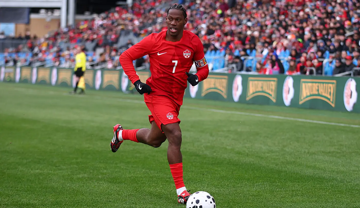 Canada national football team players in action on the pitch