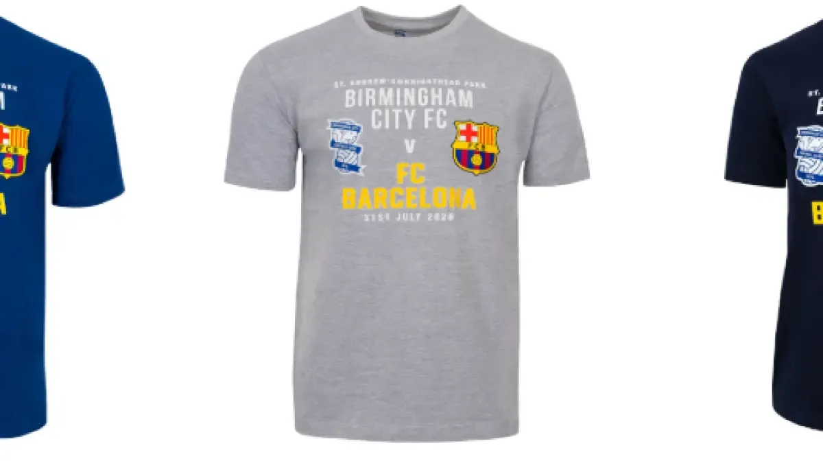 Birmingham lanza camisetas conmemorativas para el amistoso ante el Barça