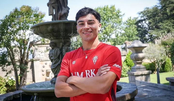 Alejo Sarco, el joven argentino del Sporting que apunta al ascenso: «Es un objetivo de todo Gijón