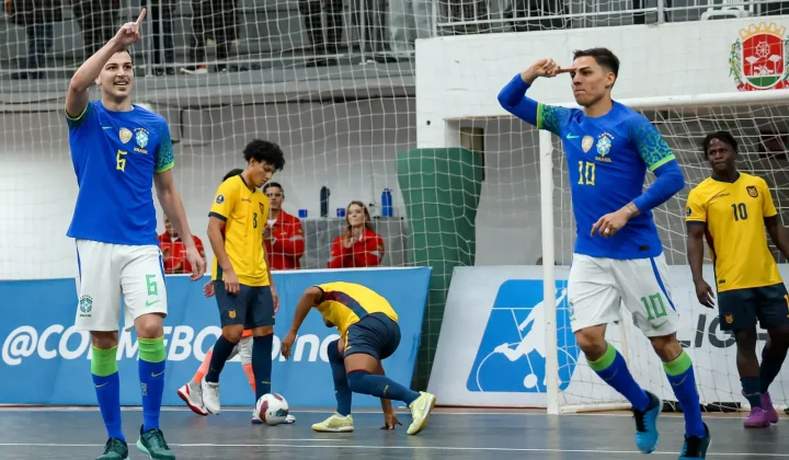 Brasil lidera la Zona Norte de la CONMEBOL Liga Evolución Futsal 2026 tras golear a Ecuador